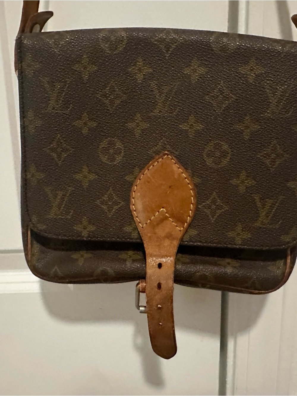 Louis Vuitton Monogram Messenger Bag in Brown with Tan Trim